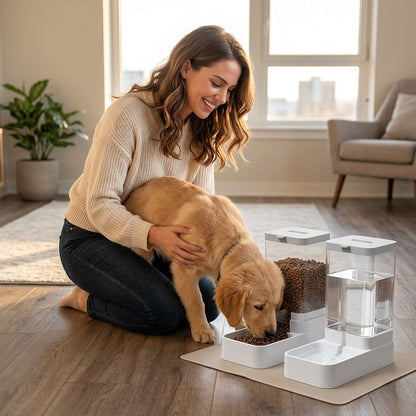 Automatic Pet Feeder with Water Dispenser